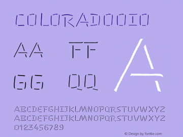 ☞COLORADOOIO Version 3.000;com.myfonts.easy.juliasys.colorado.oio.wfkit2.version.4AhS图片样张