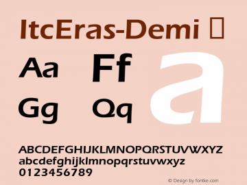 ☞Eras Demi Version 2.00;com.myfonts.easy.itc.eras.book-demi.wfkit2.version.3Lun图片样张