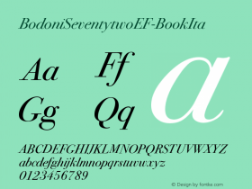 ☞BodoniSeventytwoEF-BookIta Version 001.000 ; ttfautohint (v1.5);com.myfonts.easy.ef.itc-bodoni-seventy-two.bodoni-seventy-two-ef-book-ita.wfkit2.version.mB4图片样张