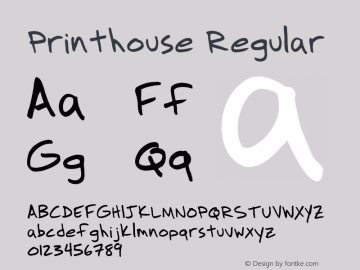 Printhouse Regular 001.000 Font Sample