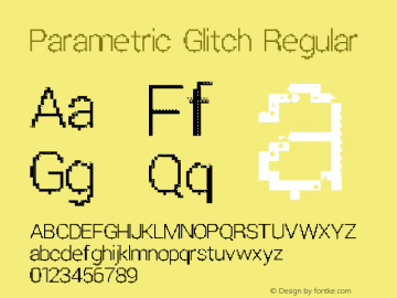 Parametric Glitch Regular Version 1.00 August 24, 2015, initial release图片样张