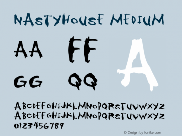 Nastyhouse Medium Version 001.000 Font Sample