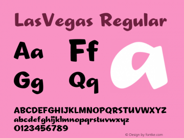 LasVegas Regular Version 001.000 Font Sample