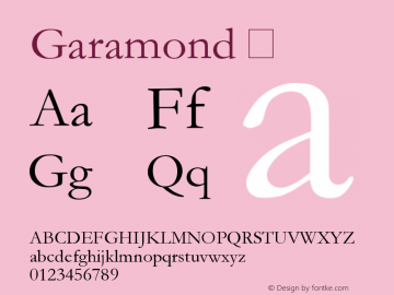 ☞Garamond Version 2.35; ttfautohint (v1.5);com.myfonts.easy.mti.garamond.garamond-mt.wfkit2.version.3MxS图片样张