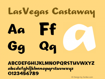 LasVegas Castaway 001.000 Font Sample