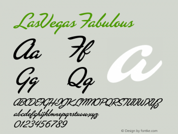 LasVegas Fabulous 001.000 Font Sample