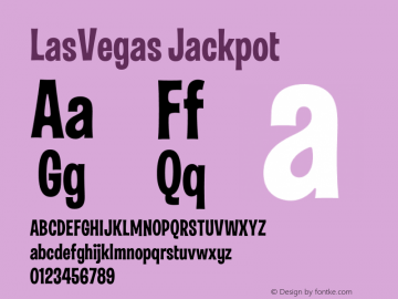 LasVegas Jackpot 001.000 Font Sample