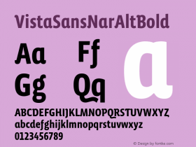 ☞VistaSansNarAltBold Version 001.000 2008;com.myfonts.easy.emigre.vista-sans-narrow.alt-bold.wfkit2.version.32WA图片样张