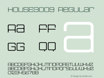 HOUSE3009 Regular Version 001.000 Font Sample