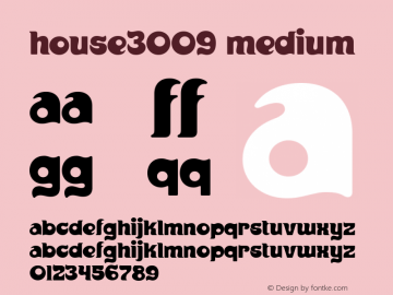 HOUSE3009 Medium Version 001.000 Font Sample