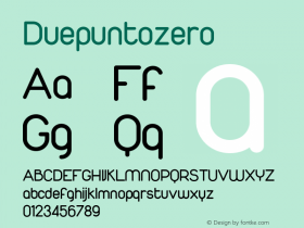 ☞Duepuntozero Version 1.001 2008;com.myfonts.easy.zetafonts.duepuntozero.regular.wfkit2.version.3rJq图片样张