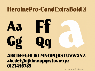 ☞HeroinePro-CondExtraBold Version 1.000;com.myfonts.fountain.heroine-pro.cond-extra-bold.wfkit2.3yX3图片样张