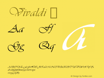 ☞Vivaldi April 15,1997; 1.00, initial release; ttfautohint (v1.5);com.myfonts.easy.mti.vivaldi.plain.wfkit2.version.svx图片样张