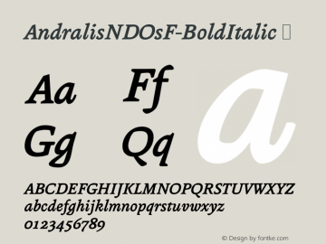 ☞Andralis ND OsF Bold Italic Version 1.11;com.myfonts.neufville.andralis-nd.osf-bold-italic.wfkit2.2XQD图片样张