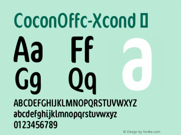 ☞Cocon Offc Xcond Version 7.504; 2009; Build 1003; ttfautohint (v1.5);com.myfonts.easy.fontfont.ff-cocon.offc-extra-condensed-regular.wfkit2.version.3XR8图片样张