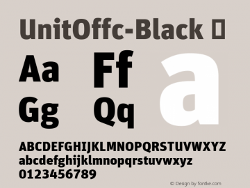 ☞Unit Offc Black Version 7.504; 2010; Build 1021;com.myfonts.easy.fontfont.unit.offc-black.wfkit2.version.3YbP图片样张