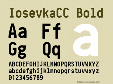 IosevkaCC Bold r0.1.7; ttfautohint (v1.3) Font Sample