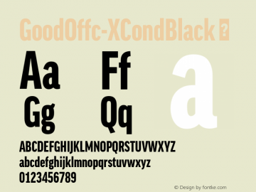 ☞Good Offc XCond Black Version 7.504; 2014; Build 1020;com.myfonts.easy.fontfont.good-office.offc-xcond-black.wfkit2.version.4bm2图片样张