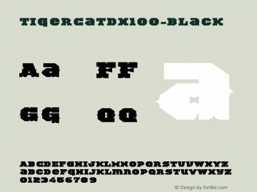 ☞TigerCat DX 100 Black Version 001.000;com.myfonts.easy.activesphere.tigercat.dx-100.wfkit2.version.4h9g图片样张