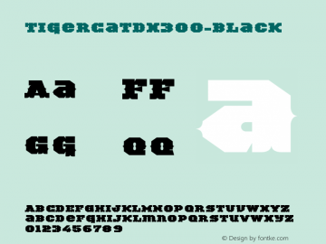 ☞TigerCat DX 300 Black Version 001.000;com.myfonts.easy.activesphere.tigercat.dx-300.wfkit2.version.4h9p图片样张