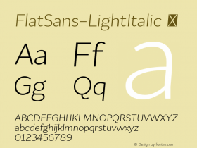 ☞FlatSans-LightItalic 1.000; ttfautohint (v1.5);com.myfonts.easy.schizotype.flat-sans.light-italic.wfkit2.version.4kXV图片样张