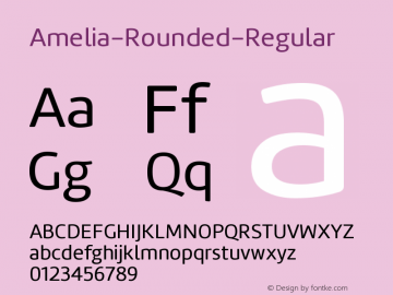 ☞Amelia-Rounded-Regular Version 001.001; ttfautohint (v0.95) -d;com.myfonts.easy.tipotype.amelia-rounded.regular.wfkit2.version.4ohr图片样张