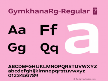 ☞GymkhanaRg-Regular Version 1.000;com.myfonts.easy.typodermic.gymkhana.regular.wfkit2.version.4Dcw图片样张