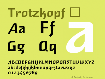 ☞Trotzkopf Version 1.000;com.myfonts.easy.itc.trotzkopf.std-regular.wfkit2.version.4abV图片样张