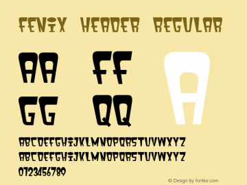 fenix header Regular Version 1.0 19/04/02图片样张