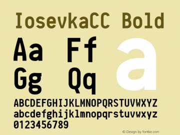 IosevkaCC Bold r0.1.10; ttfautohint (v1.3) Font Sample