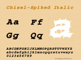 Chisel-Spiked Italic 1.0/1995: 2.0/2001图片样张