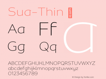 ☞Sua Thin 2.100; ttfautohint (v1.5);com.myfonts.easy.bytype.sua.thin.wfkit2.version.4Vri图片样张