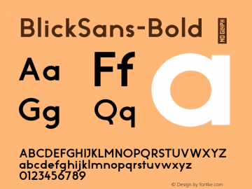 ☞BlickSans-Bold Version 1.000;com.myfonts.easy.matthew-blick.blick-sans.bold.wfkit2.version.4KKb图片样张