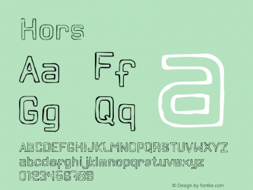 ☞Hors Version 1.0; ttfautohint (v1.5);com.myfonts.easy.dima-pole.hors.regular.wfkit2.version.4Mkb图片样张