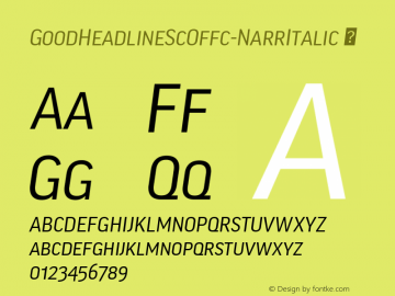☞Good Head SC Offc Narrow Italic Version 7.504; 2014; Build 1020;com.myfonts.easy.fontfont.good-headline-pro.std-narrow-regular-italic-sc-127098.wfkit2.version.4bvR图片样张