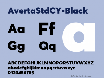 ☞AvertaStdCY-Black Version 1.008;com.myfonts.easy.intelligent-foundry.averta-standard.black-177277.wfkit2.version.4S32图片样张