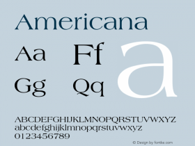 ☞Americana Version 001.000 ;com.myfonts.easy.mti.americana.americana.wfkit2.version.sDH图片样张