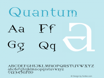 ☞Quantum Version 001.000 ;com.myfonts.easy.mti.quantum.quantum.wfkit2.version.tPX图片样张