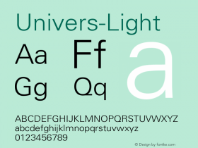 ☞Univers 45 Light Version 001.003 ;com.myfonts.easy.mti.univers.45-light.wfkit2.version.u6J图片样张