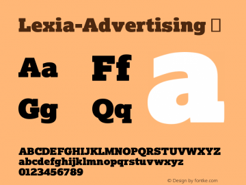 ☞Lexia Advertising Version 2.200; ttfautohint (v1.5);com.myfonts.easy.daltonmaag.lexia.ad.wfkit2.version.4wU9图片样张