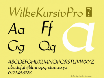 ☞WilkeKursivPro Version 2.1;com.myfonts.canadatype.wilke-kursiv.pro.wfkit2.3V1D图片样张