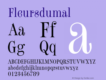 ☞Fleursdumal 1.0;com.myfonts.easy.letterheadrussia.fleursdumal.regular.wfkit2.version.4xTV图片样张