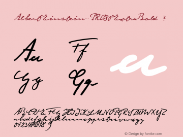 ☞Albert Einstein 80 Extra Bold Version 1.040;com.myfonts.easy.harald-geisler.albert-einstein.extra-bold.wfkit2.version.4NUu图片样张