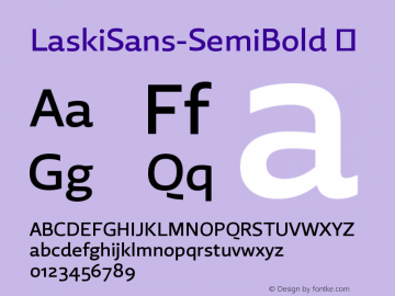 ☞LaskiSans-SemiBold Version 1.000;com.myfonts.easy.re-type.laski-sans.semi-bold.wfkit2.version.4ZdP图片样张