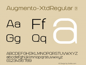 ☞Augmento Extended Regular Version 1.000; ttfautohint (v1.5);com.myfonts.easy.r9-type-design.augmento.extended-regular.wfkit2.version.511P图片样张