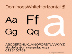 ☞DominoesWhiteHorizontal Version 1.000 2017 initial release;com.myfonts.easy.aah-yes.dominoes.horizontal-white.wfkit2.version.512v图片样张