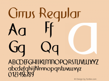Cirrus Regular 001.000 Font Sample