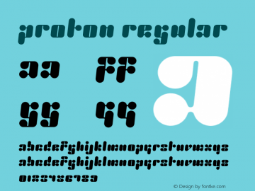 Proton Regular 001.000 Font Sample