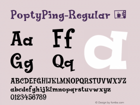 ☞Popty Ping Regular Version 1.000;com.myfonts.easy.hanoded.popty-ping.regular.wfkit2.version.52ga图片样张