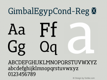 ☞Gimbal Egyptian Condensed Regular Version 1.000;com.myfonts.easy.aviation.gimbal-egyptian.condensed-regular.wfkit2.version.52ht图片样张